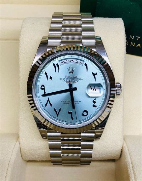 rolex day date 40 arabic dial